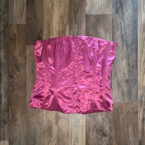 NWT Princess Polly Pink Satin Corset Top size 6